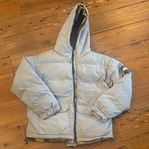 Naive Gray Hooded Puffer Jacket